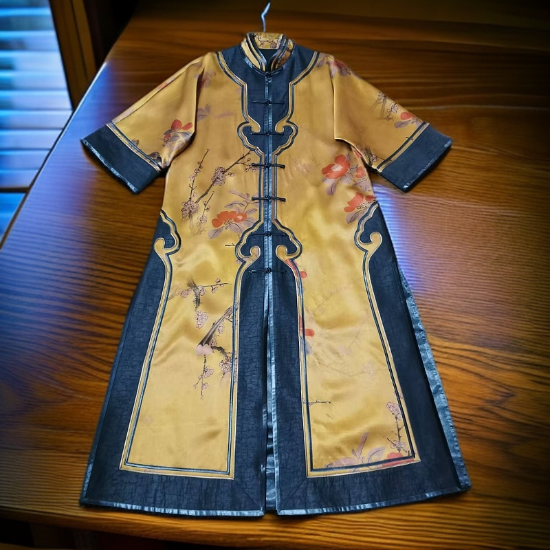 缎味原创-喜上枝头如意中开外套