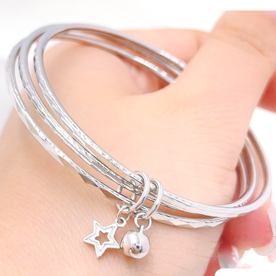 正圆固口-铂金Pt950手镯-新款三生三世女士手镯闭口