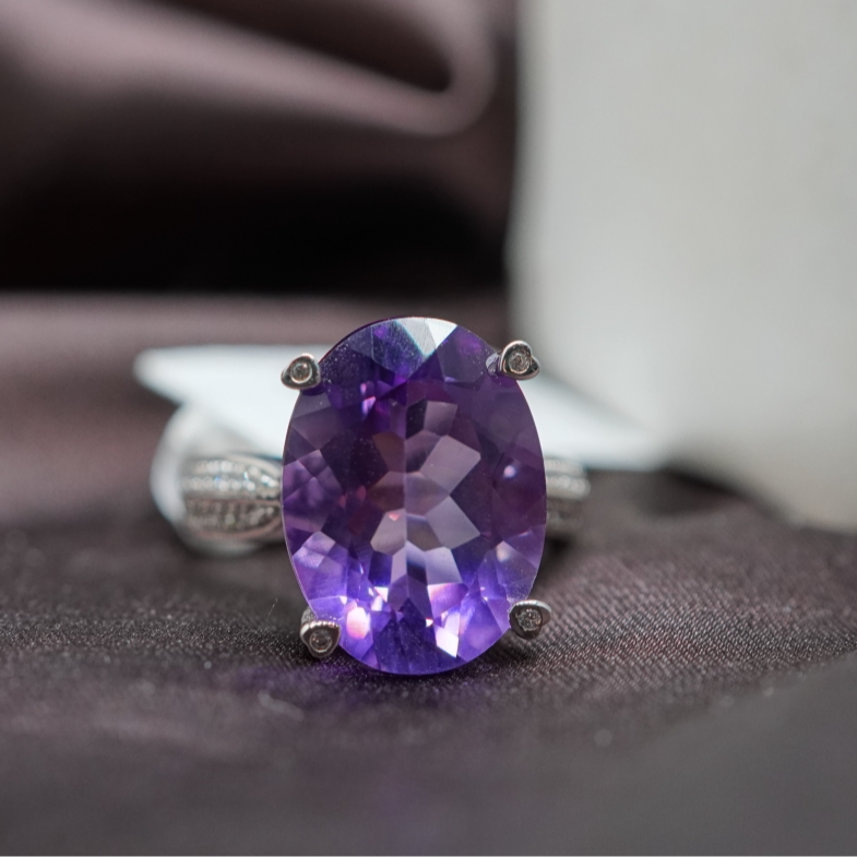 S925紫水晶戒指 G060839