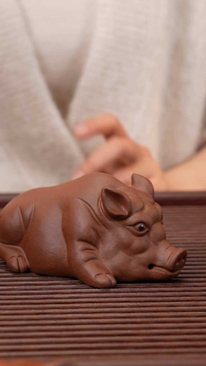 【闪购商品】紫砂茶宠紫泥小猪