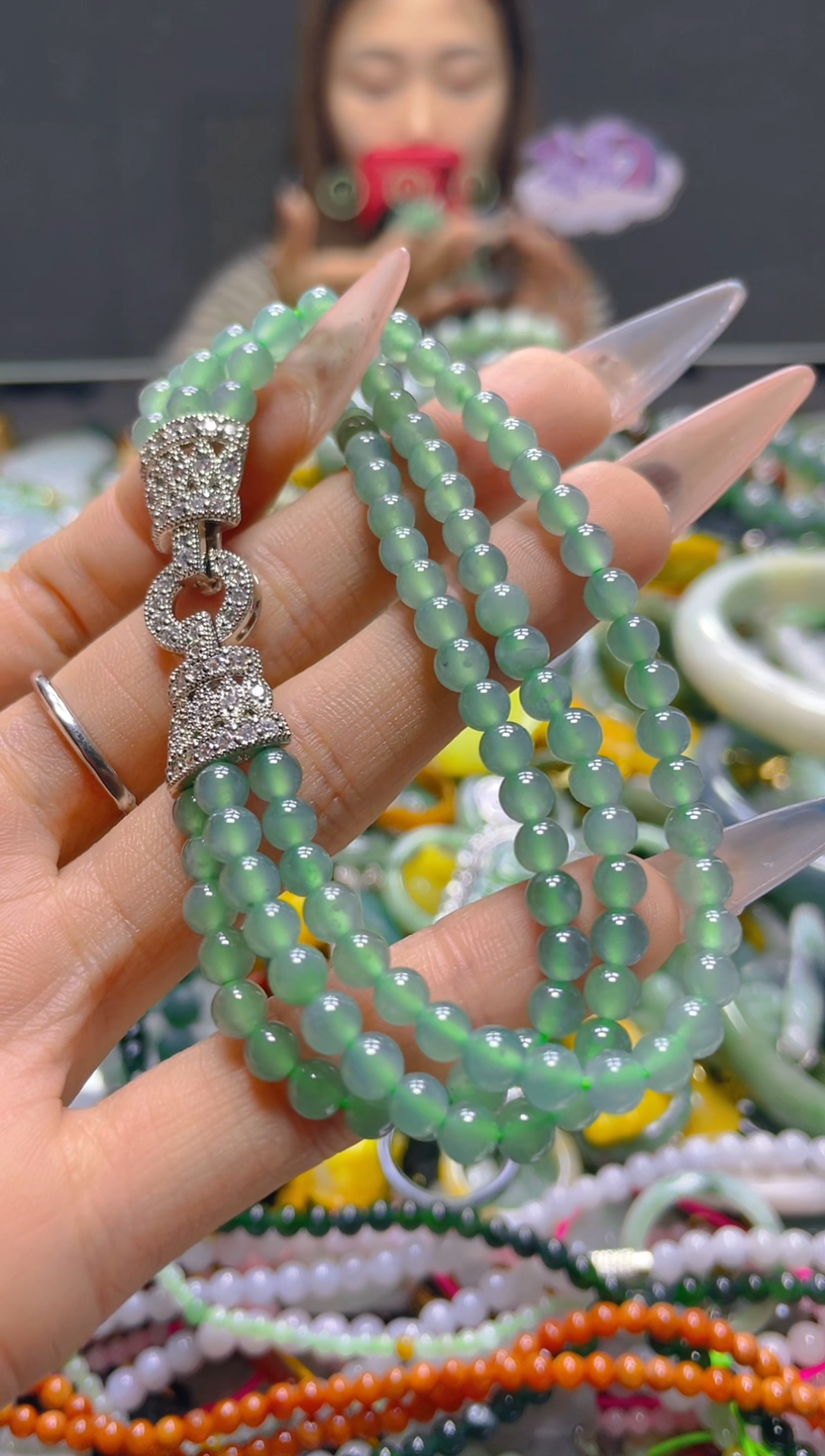 颈饰未镶嵌翡翠4MM