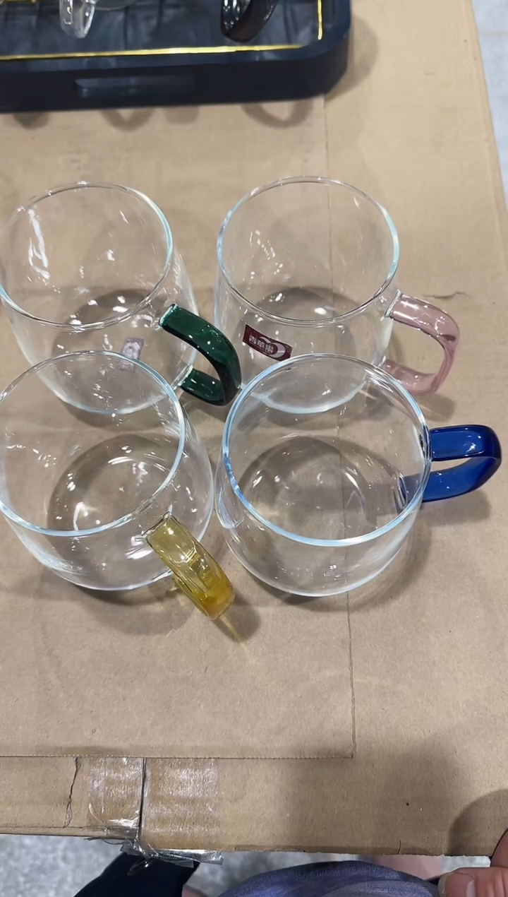 【闪购商品】玻璃无盖款青苹果直播价黄绿蓝粉  4只