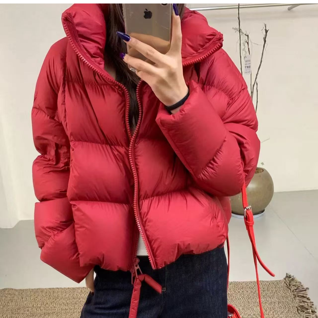 新年巨好看2025女韩系外出泡芙小个子立领冬季高级轻奢洋气女外套