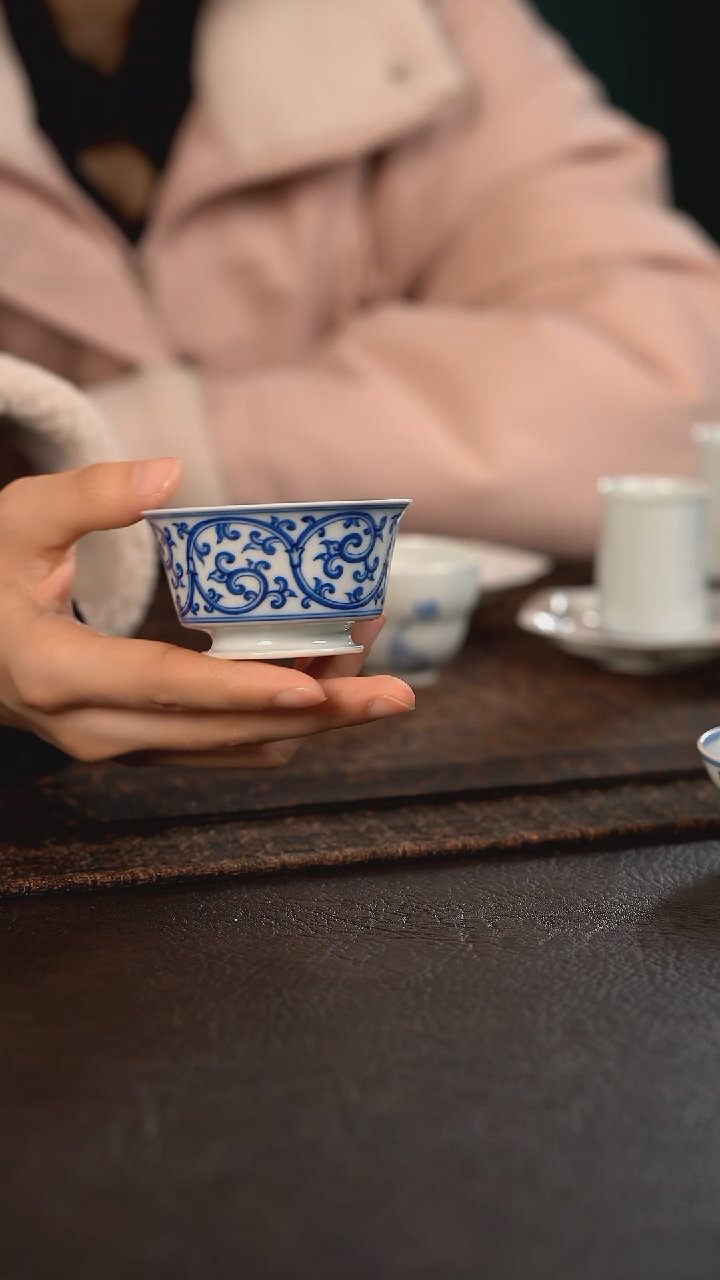 【闪购商品】杯聚澜堂仿明缠枝马蹄杯