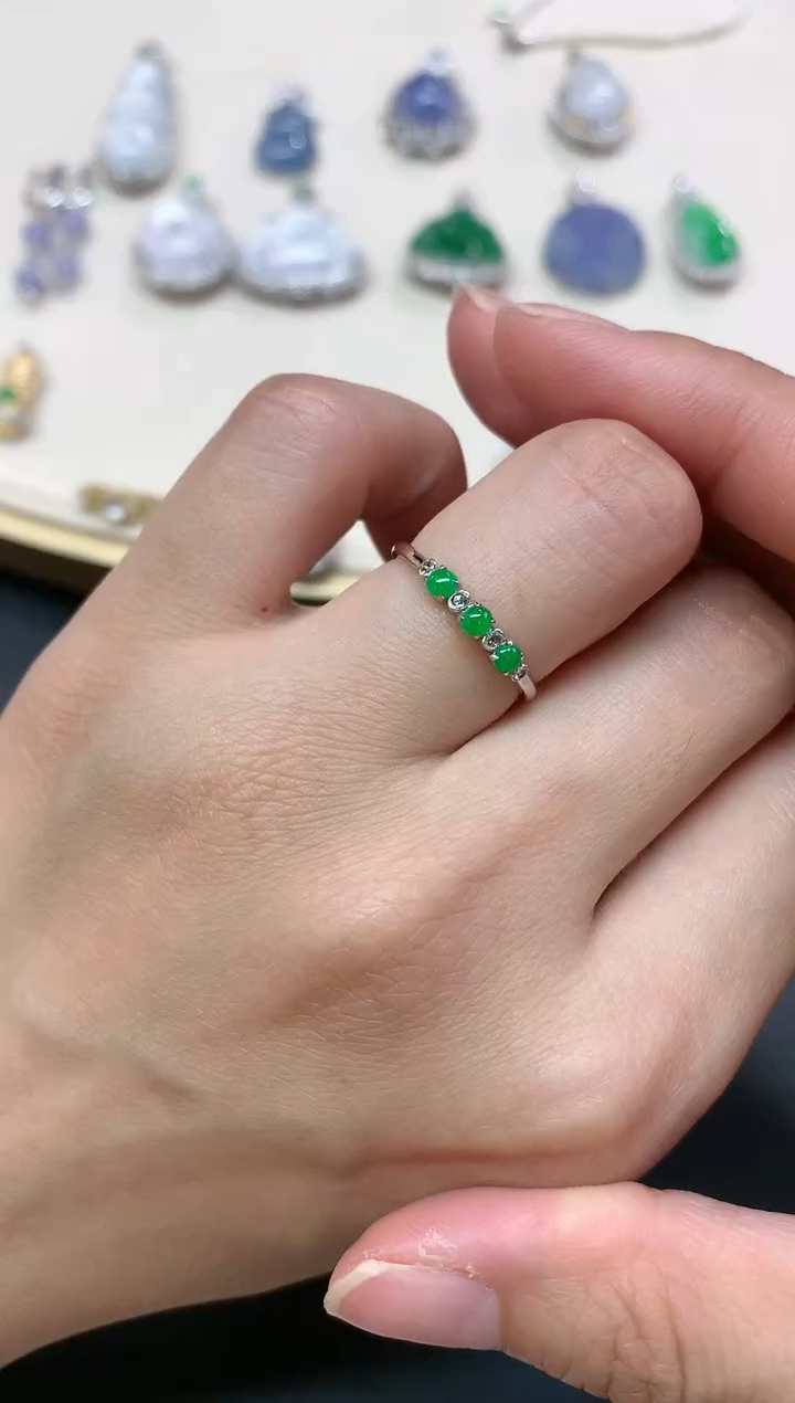 【闪购商品】翡翠18K金镶嵌戒指A306|2980