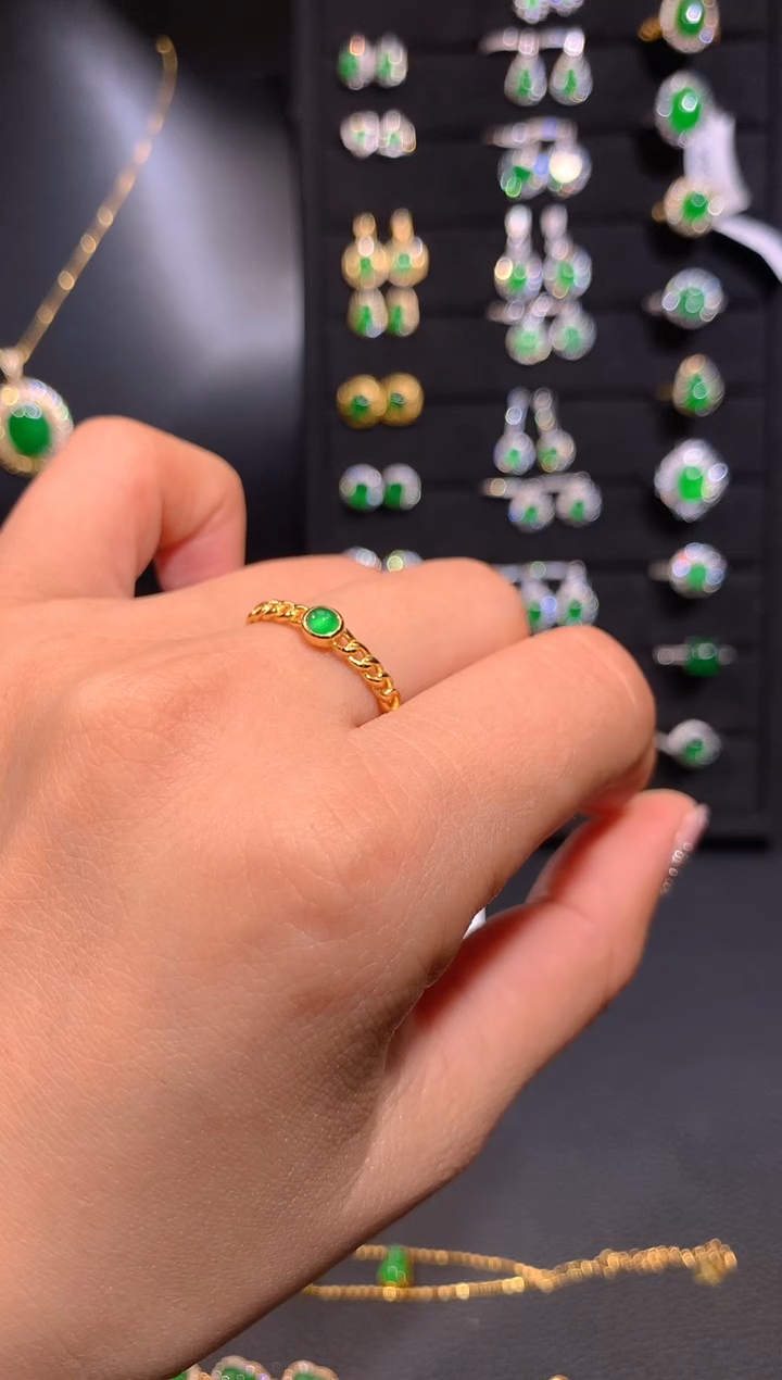 【闪购商品】翡翠戒指银S925镶嵌多样性