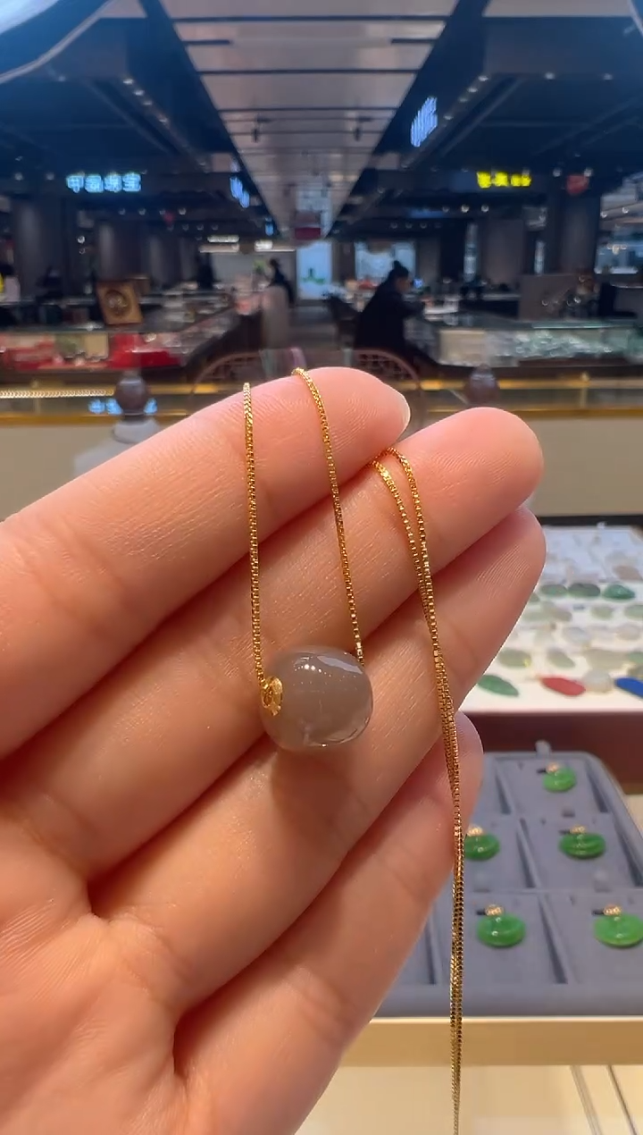 【闪购商品】和田玉颈饰18K金镶嵌19