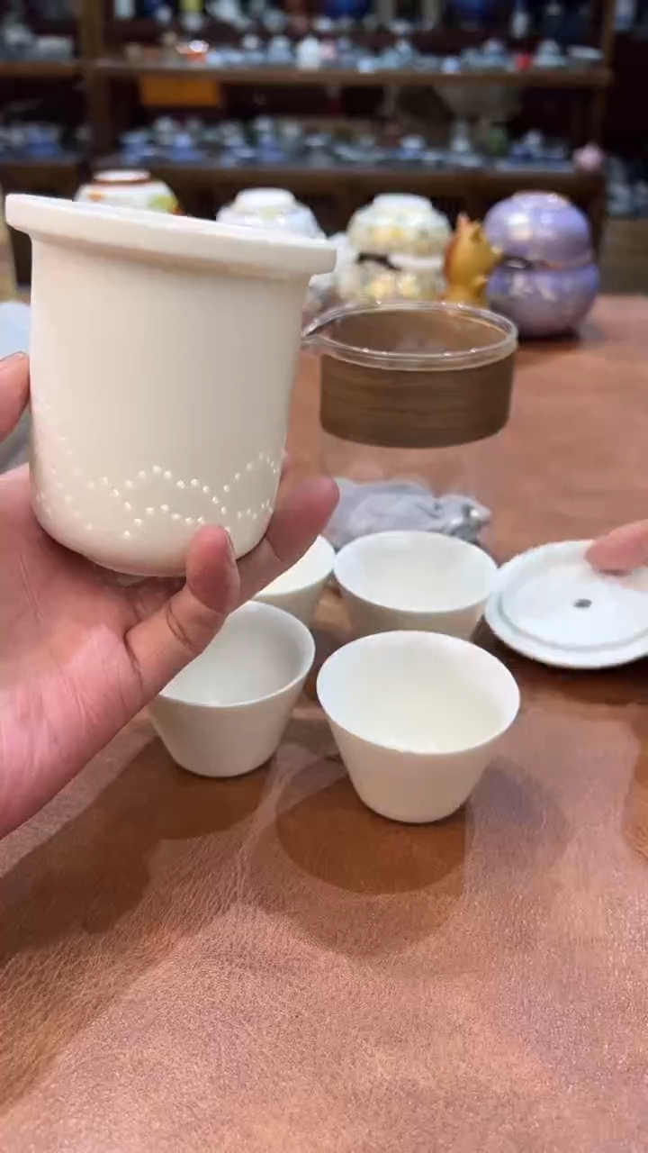 真的很便宜会开片的旅行茶具