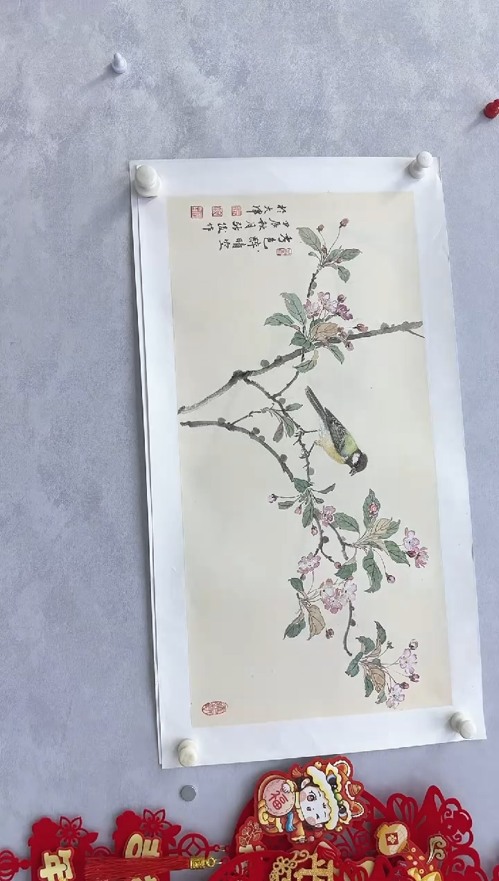 【闪购商品】折扇1fan曾学生工笔画大家张俊教授