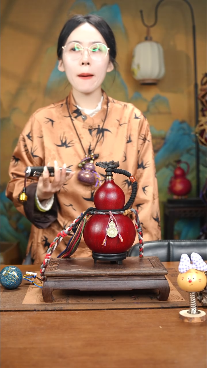 XZ079藏绳款大漆酒葫芦（现货现发）