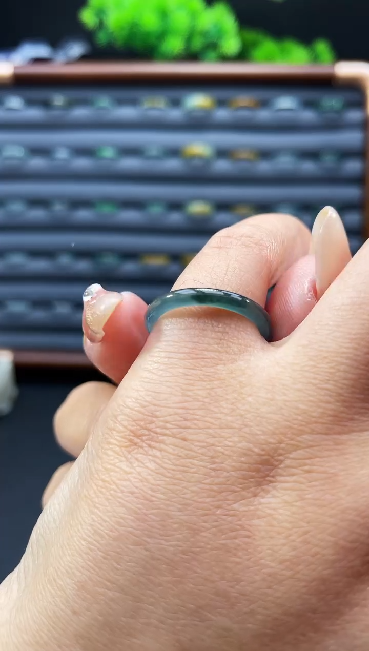 未镶嵌戒指翡翠戒圈