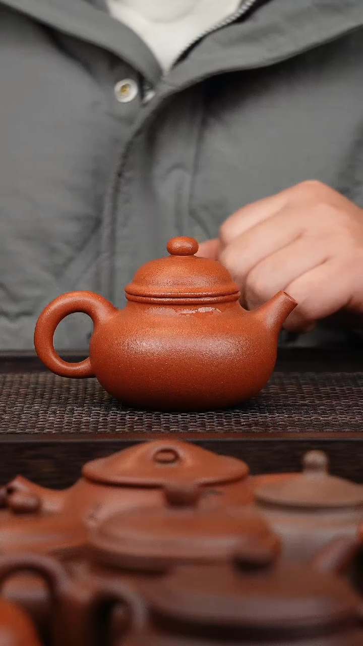 【闪购商品】紫砂茶壶99红降坡200cc容天