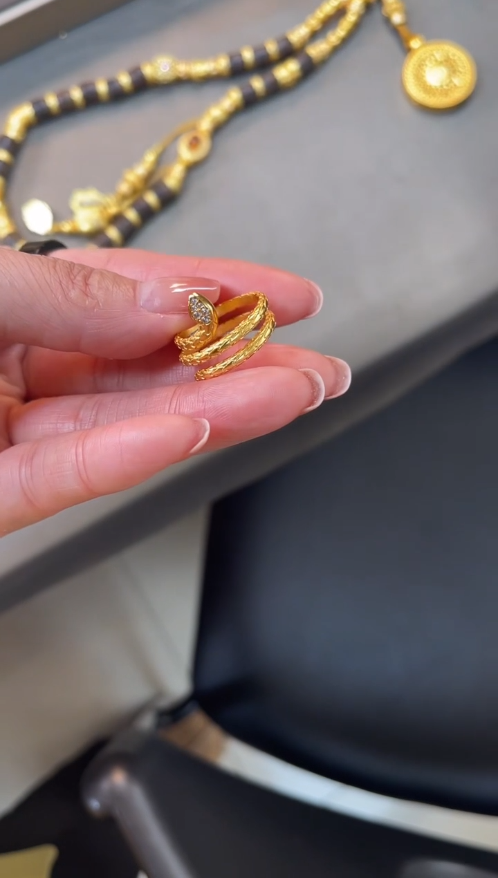 【闪购商品】407号蛇型景泰蓝戒指