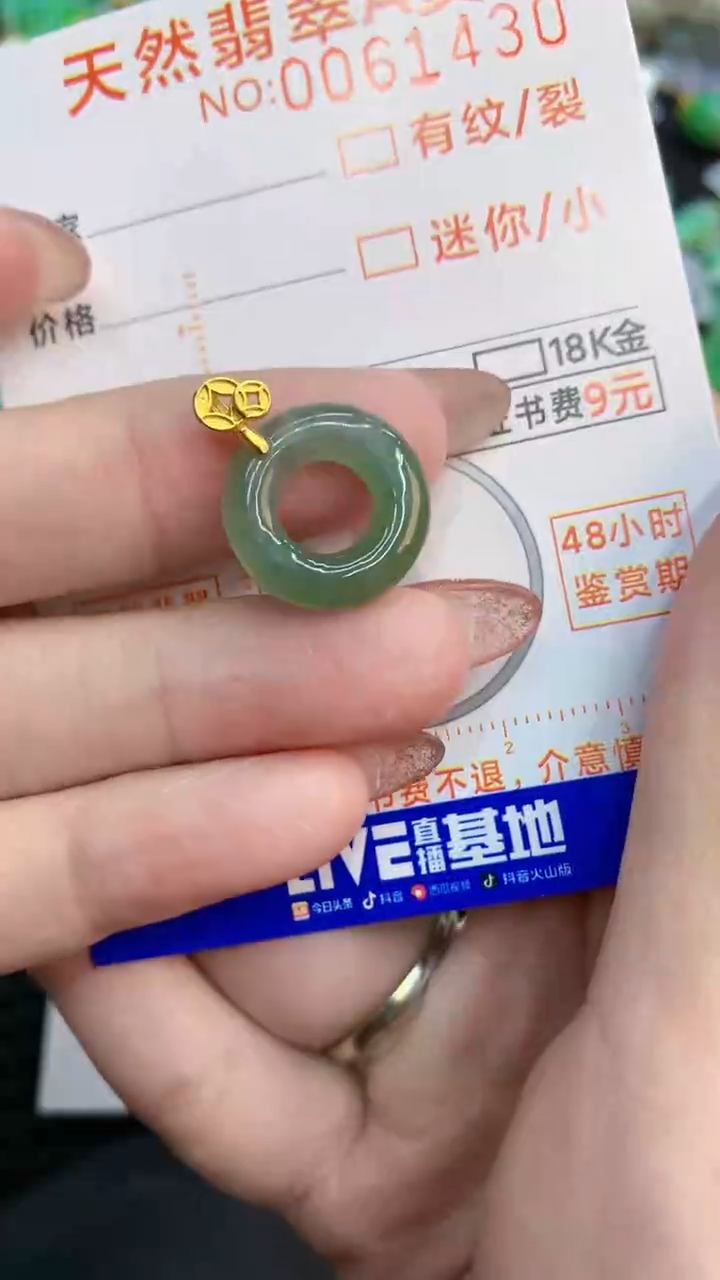 翡翠未镶嵌颈饰            8