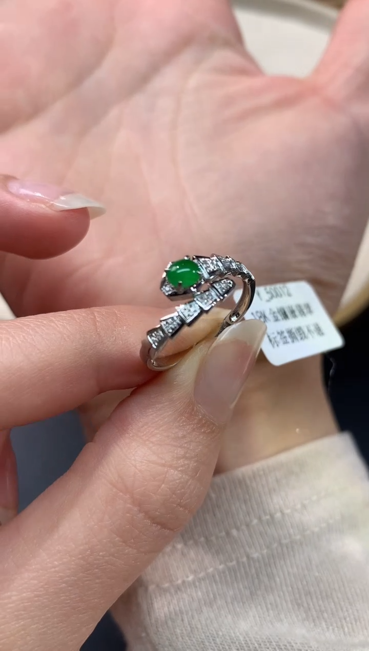 【闪购商品】翡翠戒指18K金镶嵌A345多样性发一件|1980