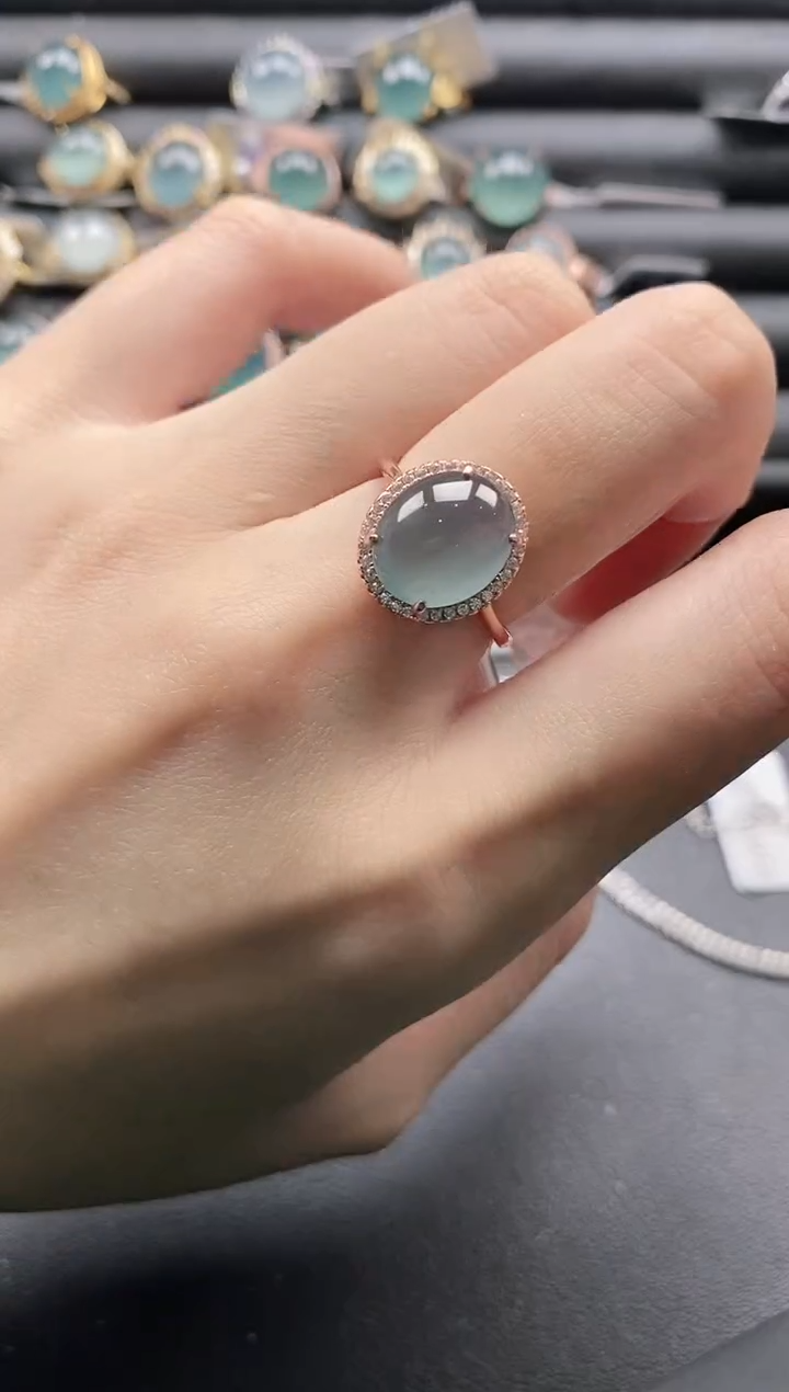 【闪购商品】翡翠戒指银S925镶嵌1111