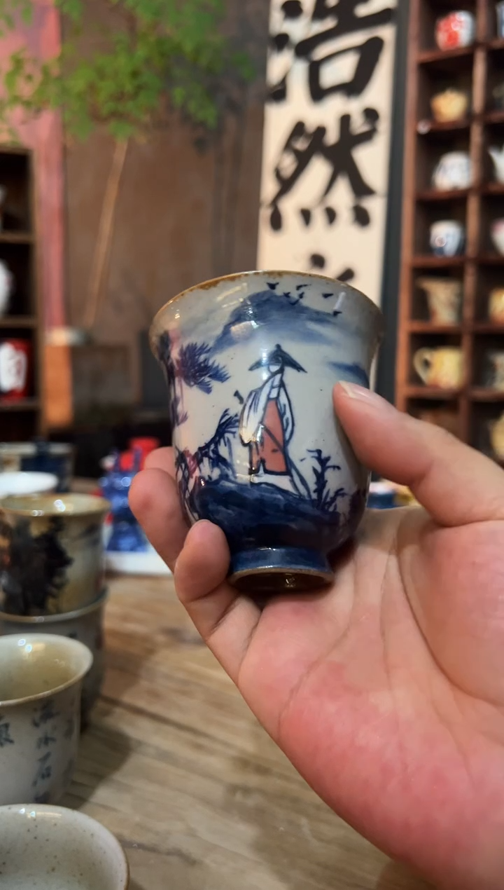 观云听雨原创手绘茶具