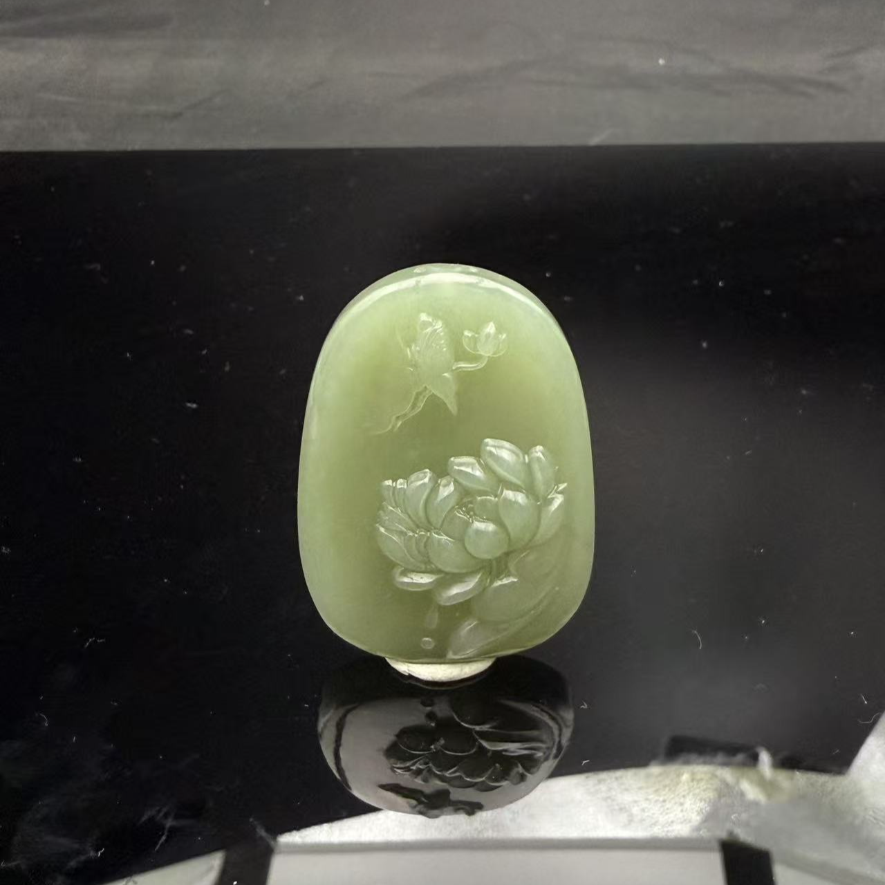 和田玉蝶恋花吊坠 7545