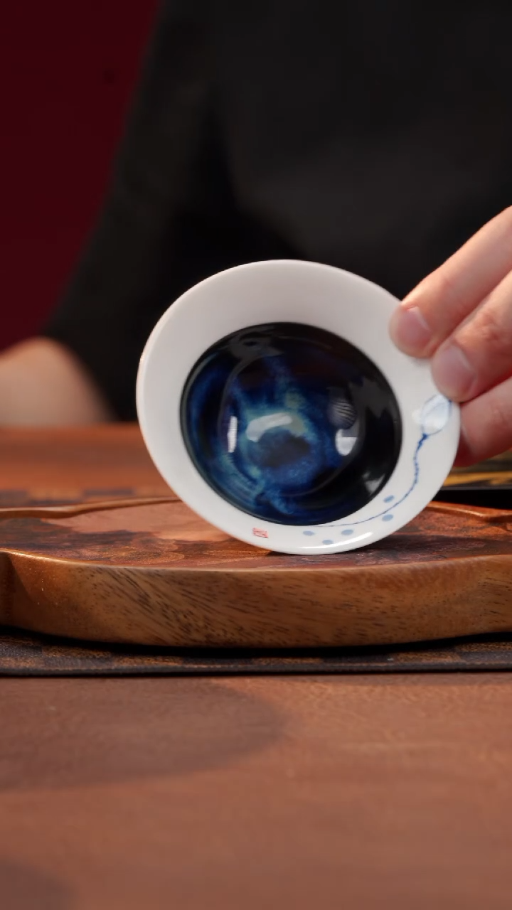 窑变斗笠杯---何白就是中国白---