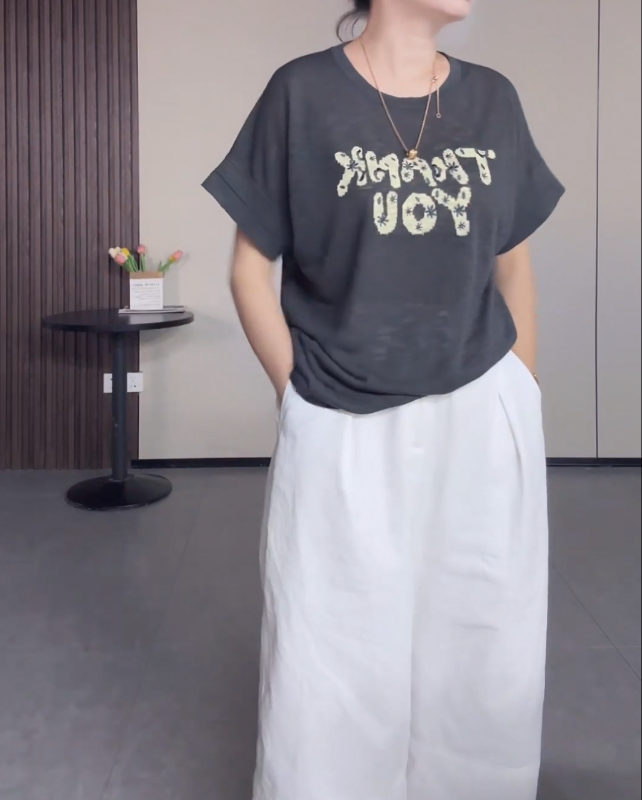 0801-07   女款气质时尚气质夏季针织衫  QD  25681-5