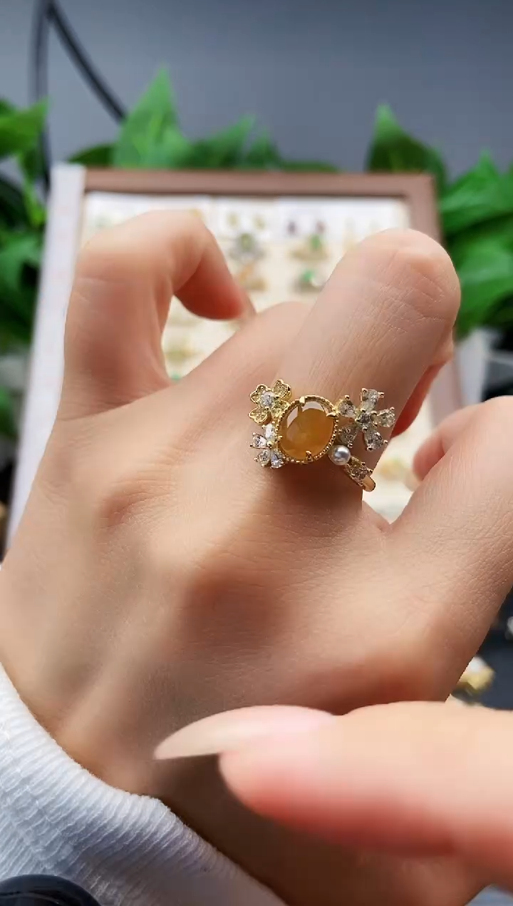 银S925镶嵌戒指翡翠12