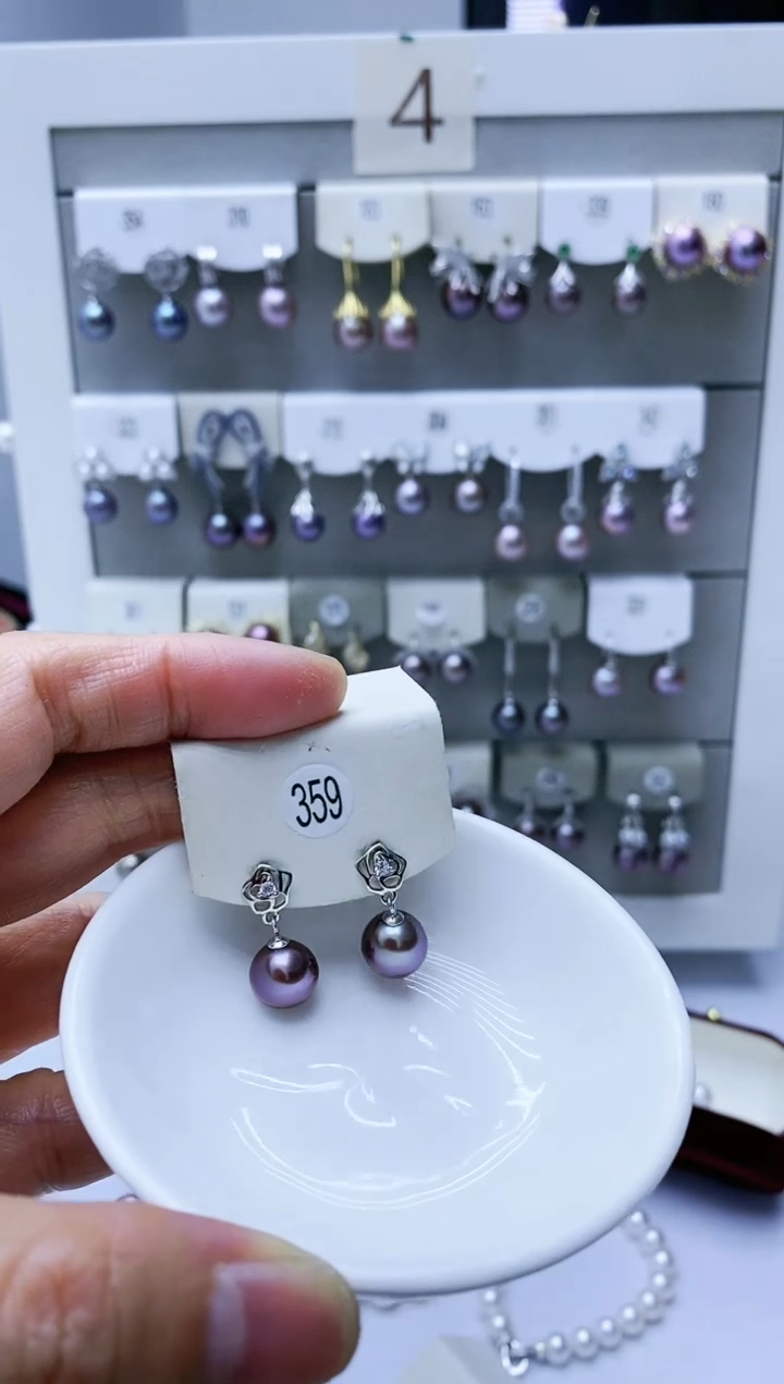 【闪购商品】淡水珍珠耳饰银S925镶嵌359