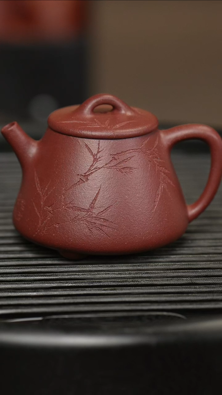 茶壶紫砂高石瓢壶 中槽清  105容量