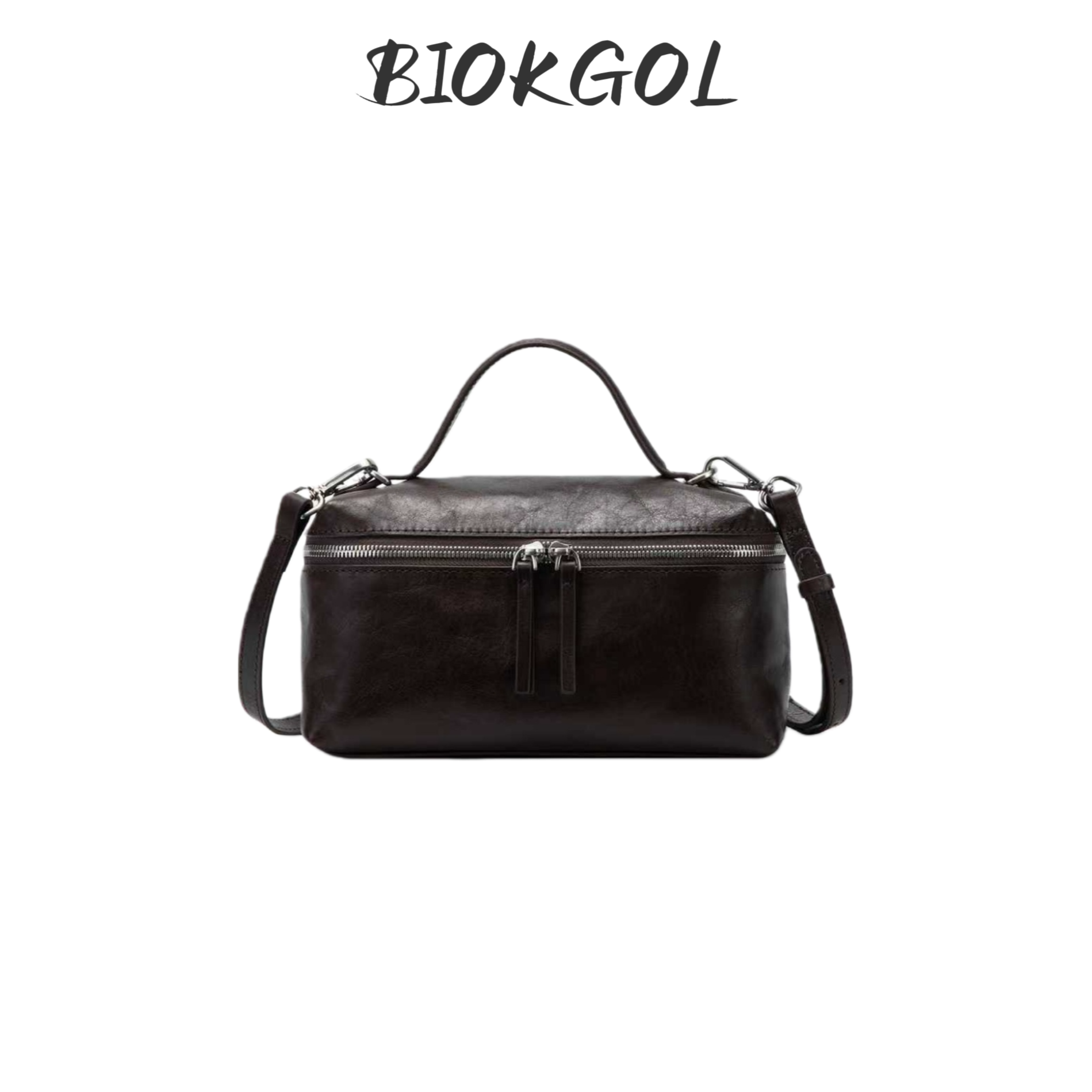 BIOKGOL/百顾 原版 原厂进口头层植鞣牛皮 定制五金 饭盒包 9331