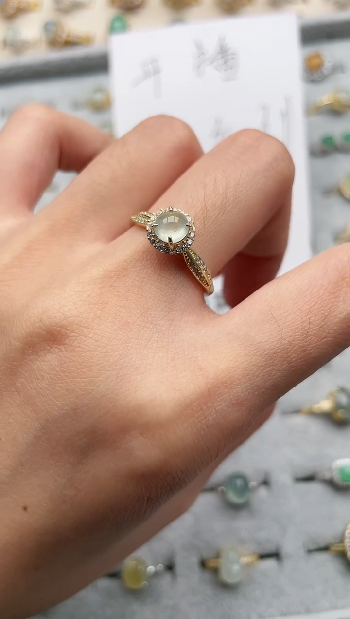 【闪购商品】翡翠戒指银S925镶嵌1111