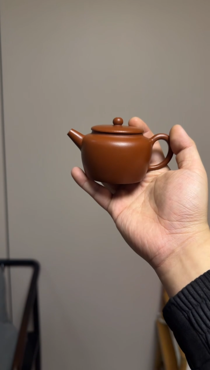 茶壶紫砂朱泥平盖巨轮住140CC