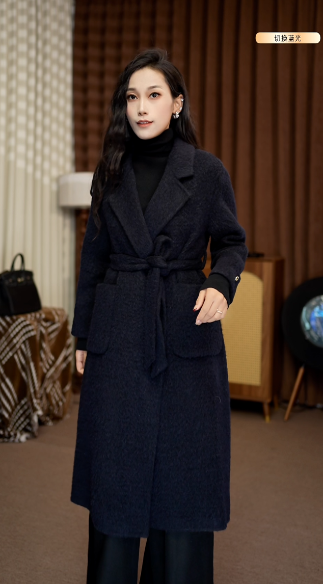 苏丽+羊毛2025宽松百搭双面外套韩版老钱风保暖