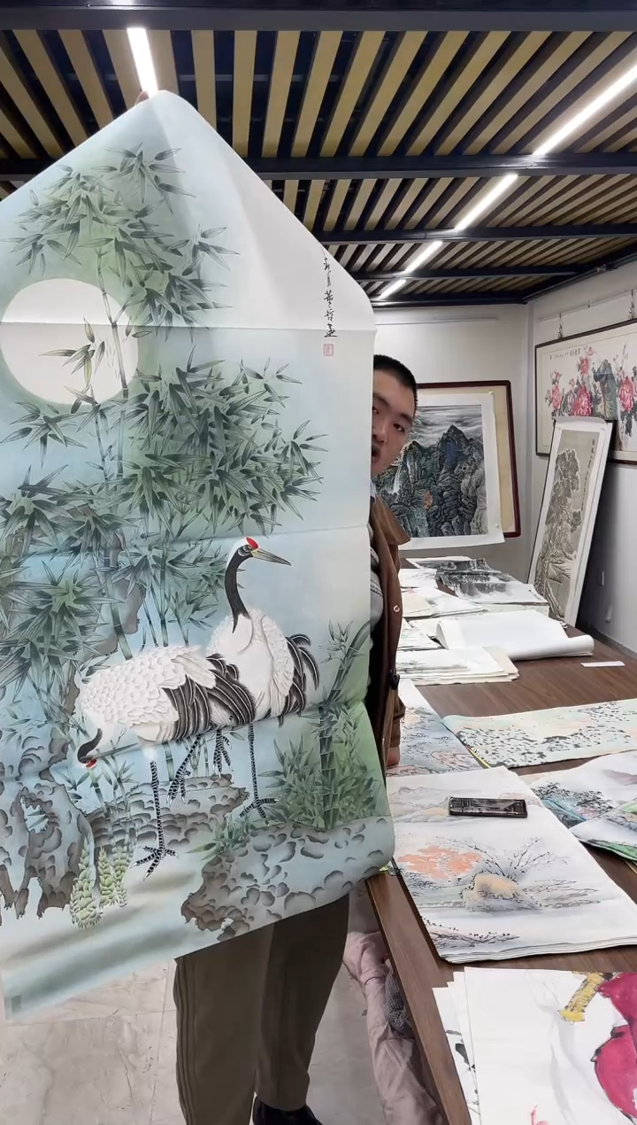 国画融易专属链接-仙鹤中堂