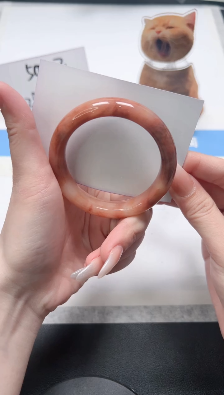 【闪购商品】石英质玉手镯未镶嵌176/桃花52.4