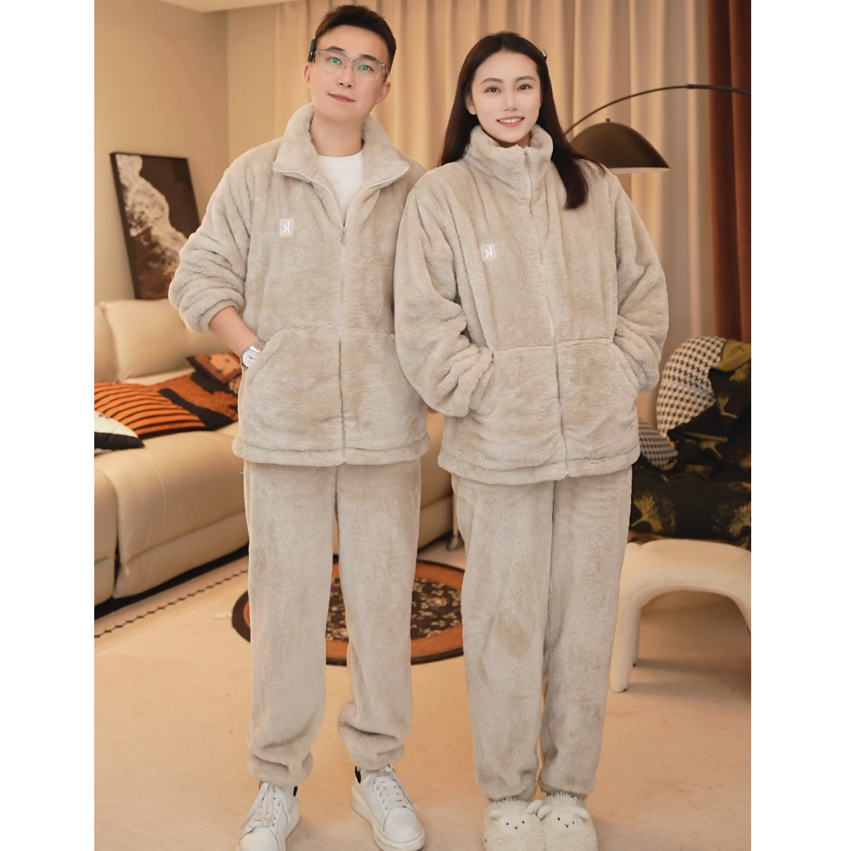 【重磅双面绒】加绒！加厚！2025冬季情侣家居服锁温保暖可外穿两件套