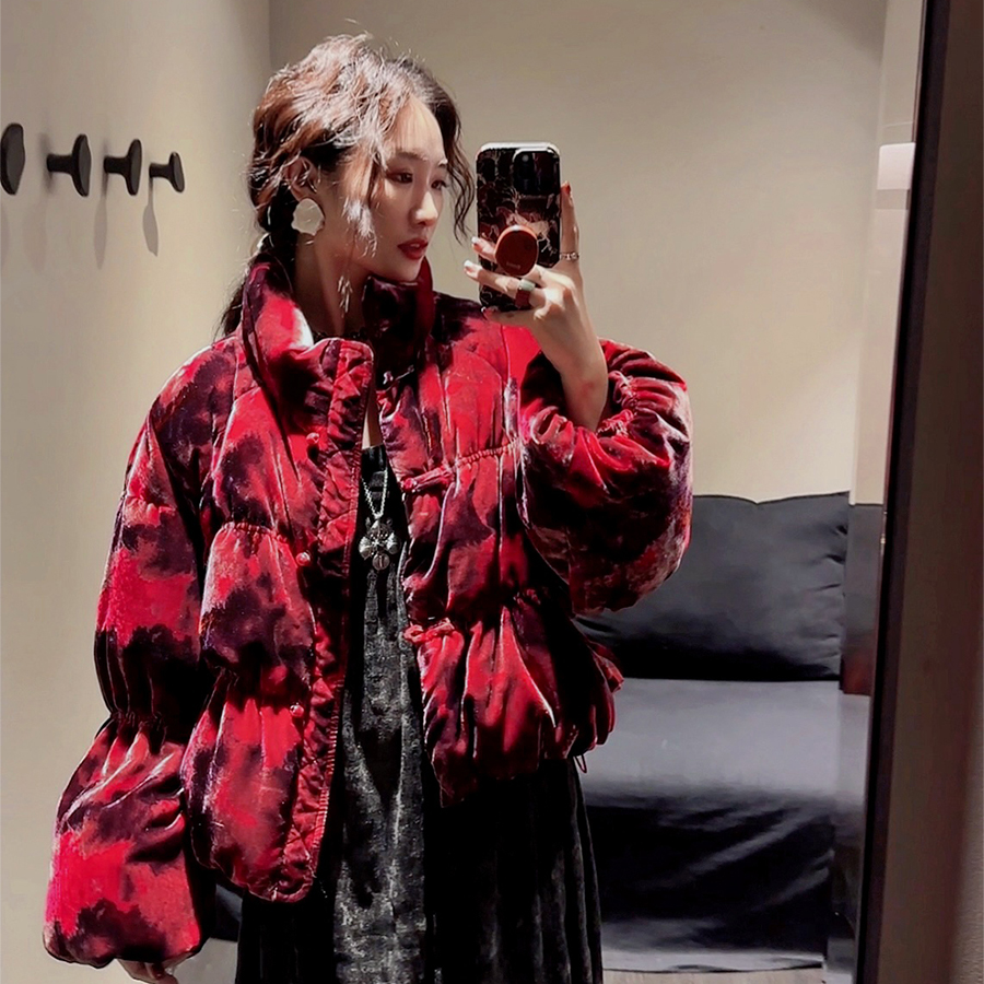 三吉黑花【洛神赋】羽绒服女款冬季2024新款新国标90鹅绒服爆款潮