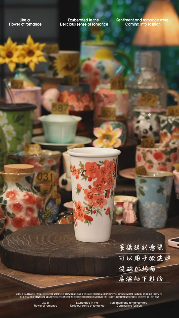 陶瓷景德镇高温釉下彩手工手绘款式