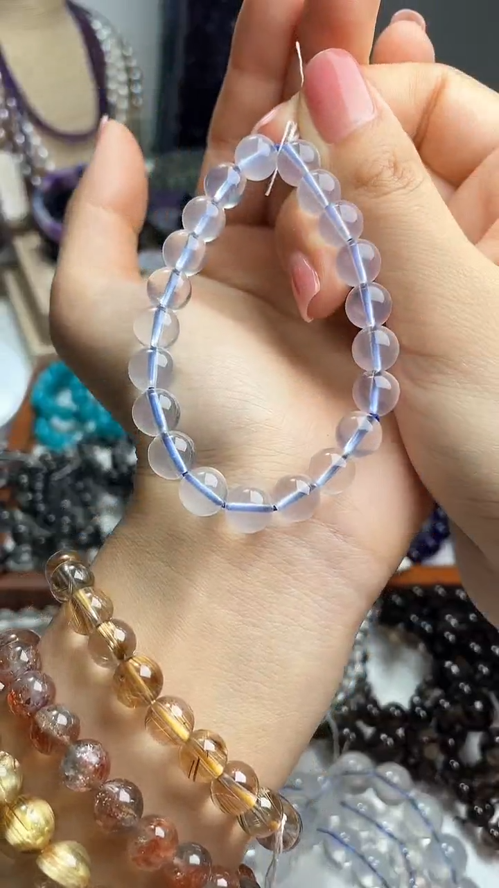 【闪购商品】水晶手链未镶嵌奶白晶9mm单圈手链