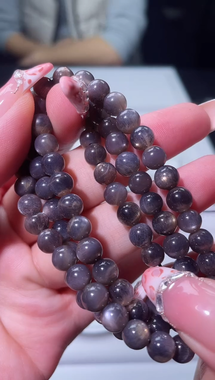 【闪购商品】日光石A5-6mm黑金骨干多圈未镶嵌多样性发其一