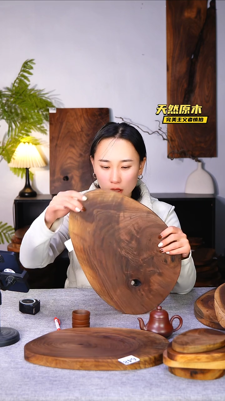 木北美黑胡桃原木.干裂疤结不属于商品质量问题完美主义者慎拍