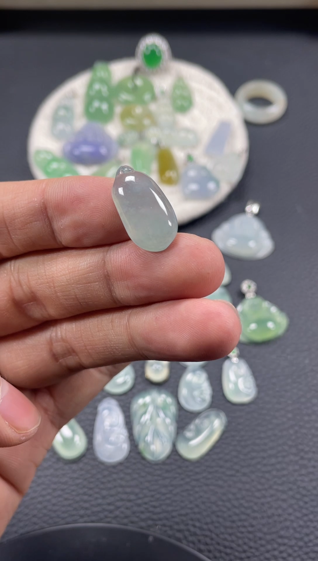 翡翠裸石未镶嵌天然翡翠A货