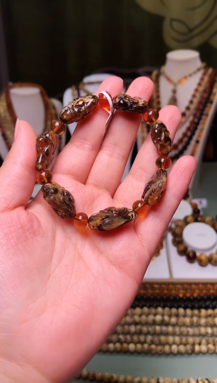 【闪购商品】琥珀手链未镶嵌抚顺琥珀