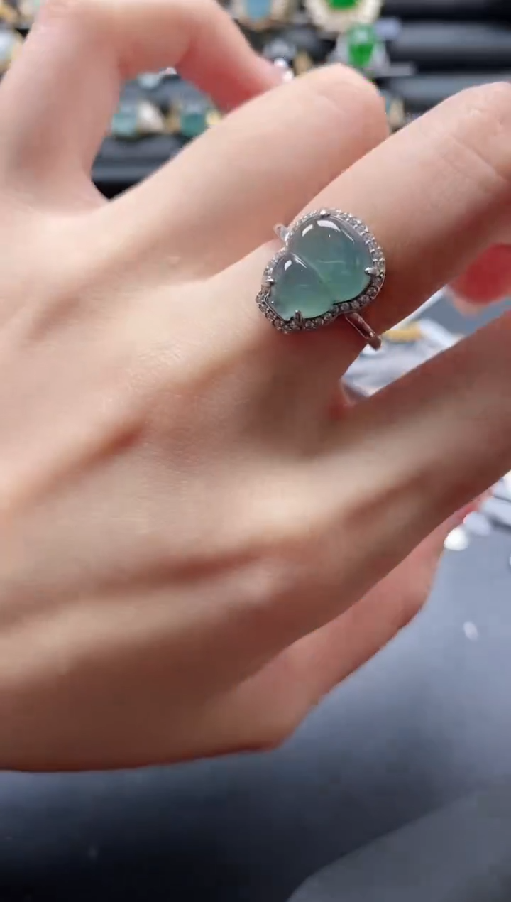 【闪购商品】翡翠戒指银S925镶嵌11111