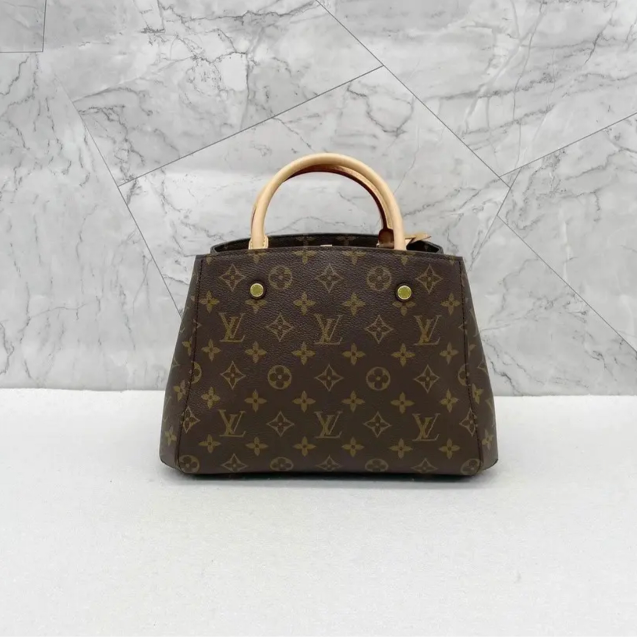99新 LouisVuitton/路易威登 蒙田bb单肩斜挎/二奢包包/修复品/x
