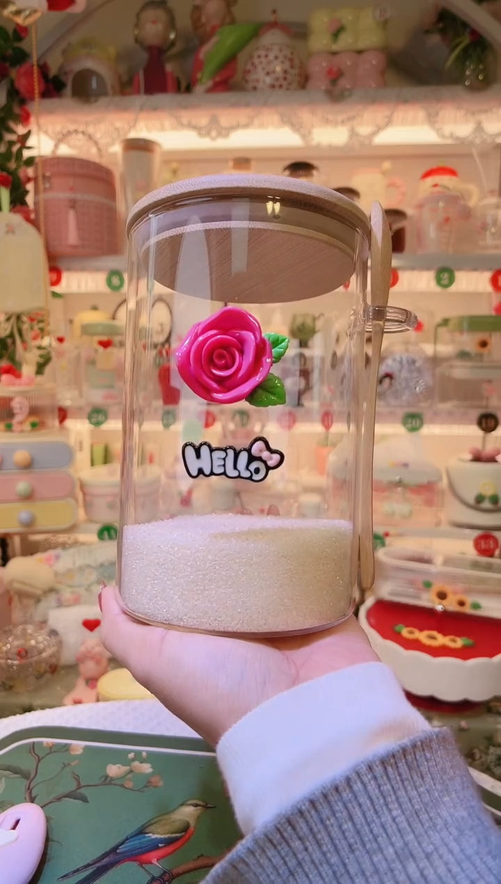 开播福利，仅剩一件！玫瑰花白糖罐
