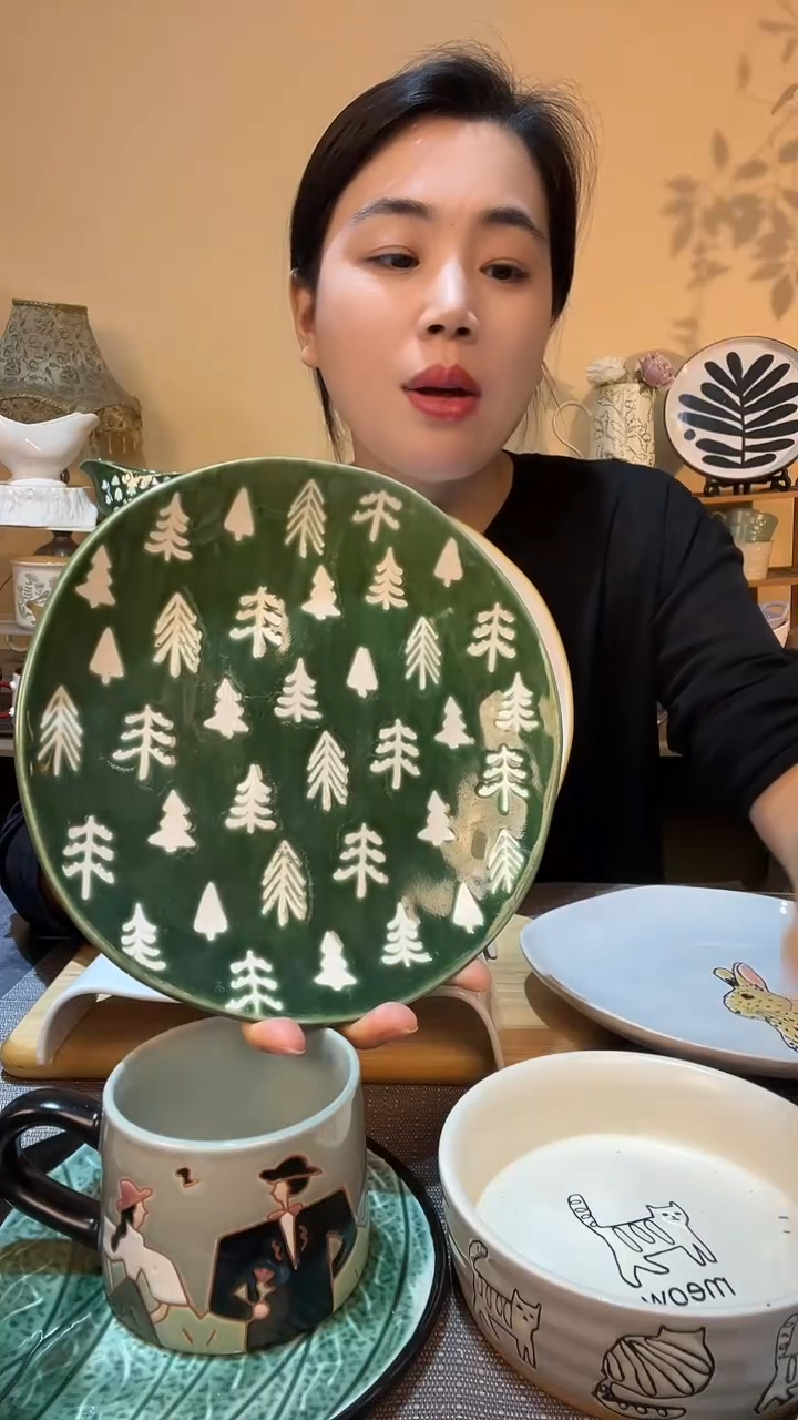 瓷片瑕疵款 8.5英寸盘 介意勿拍