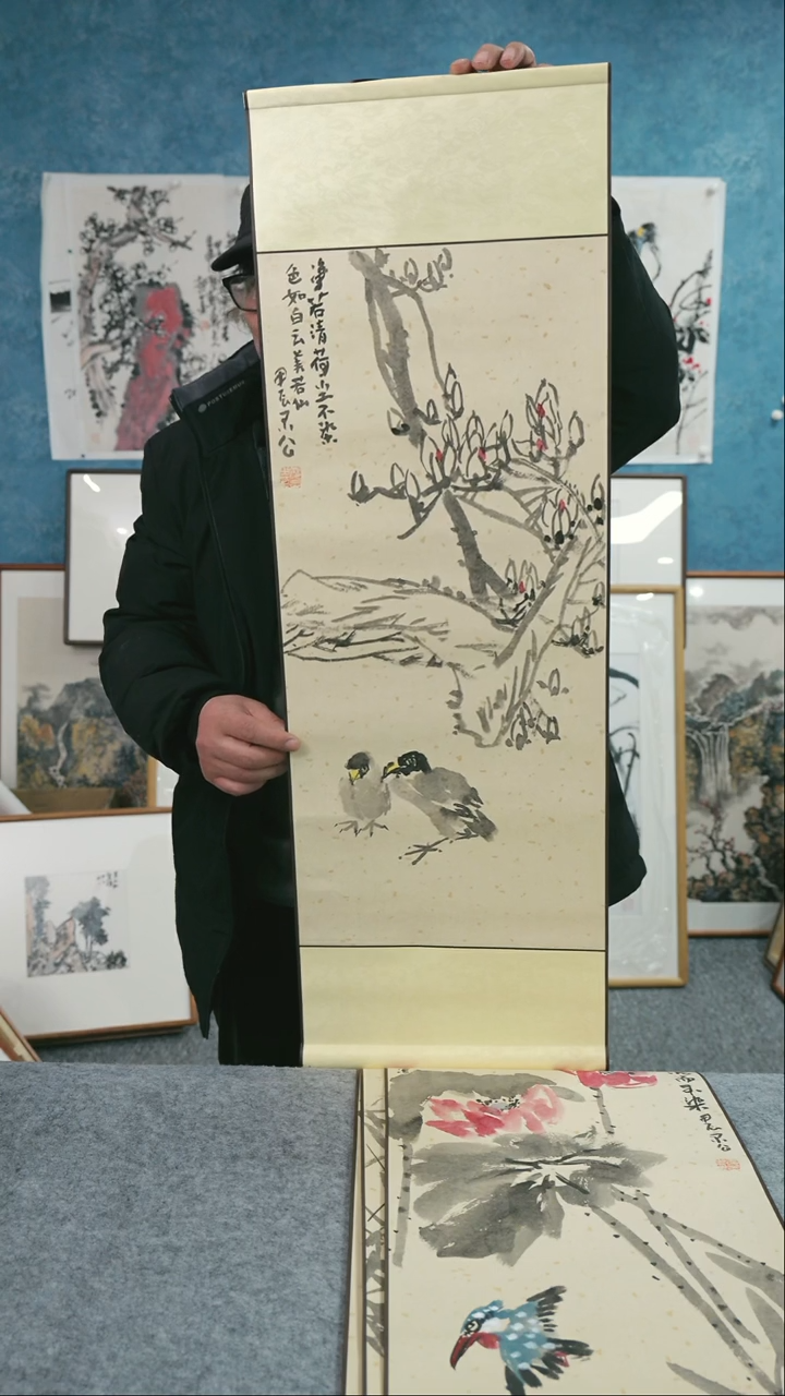 【闪购商品】国画四尺四开本土老师卷轴