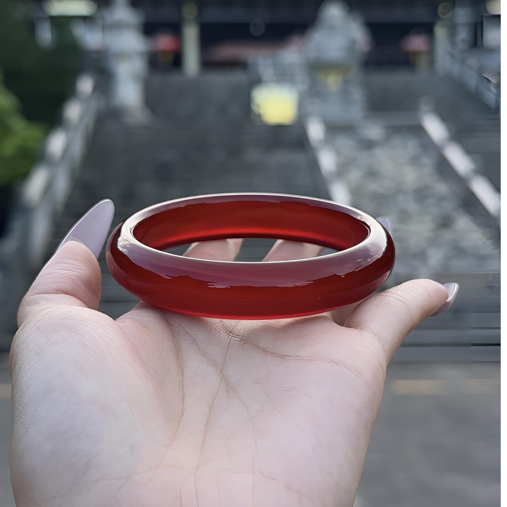 【直播链接】天然红玛瑙手镯红色玉髓玉镯本命年送礼 多样性发其一