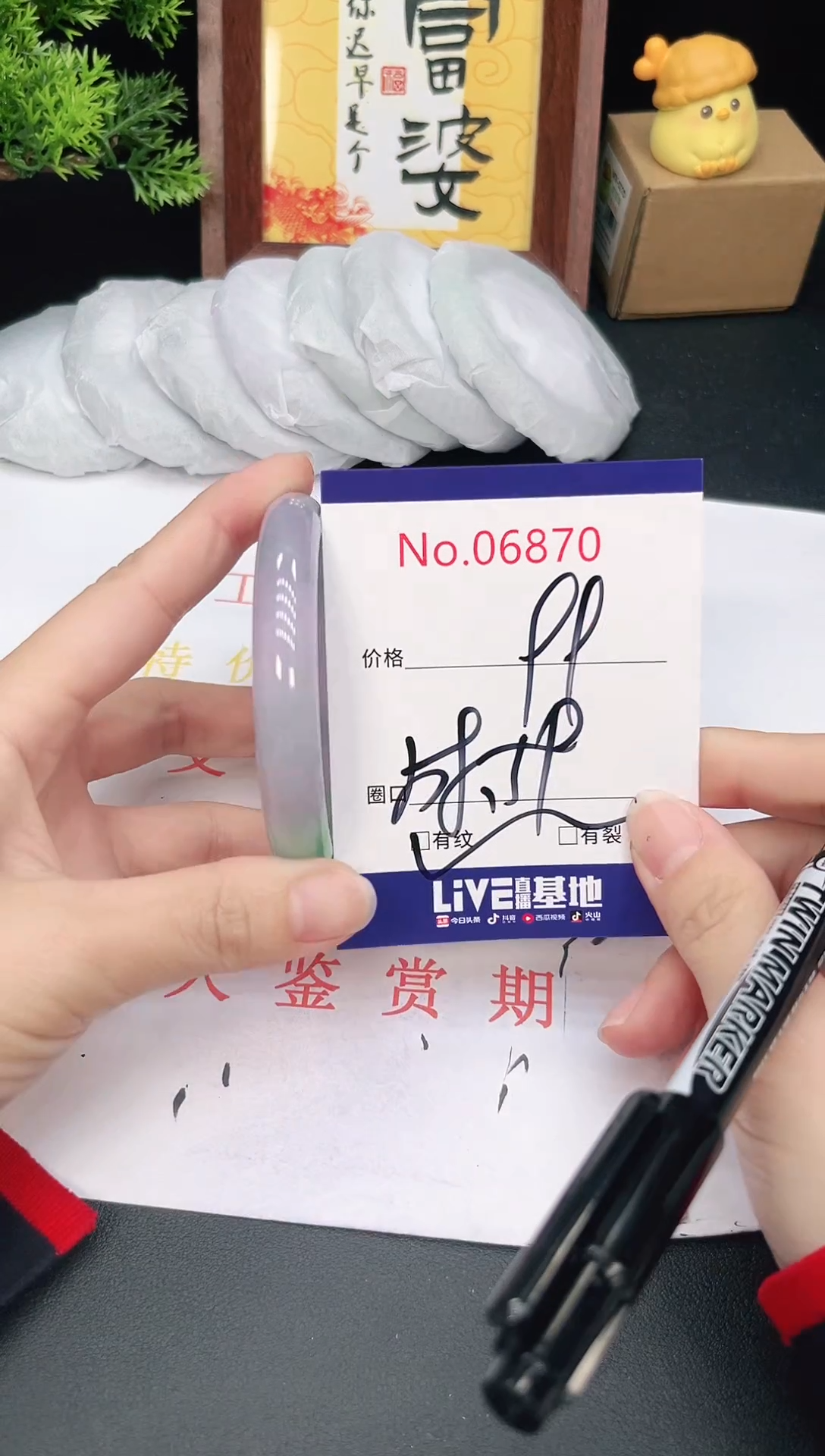 未镶嵌手镯翡翠6870