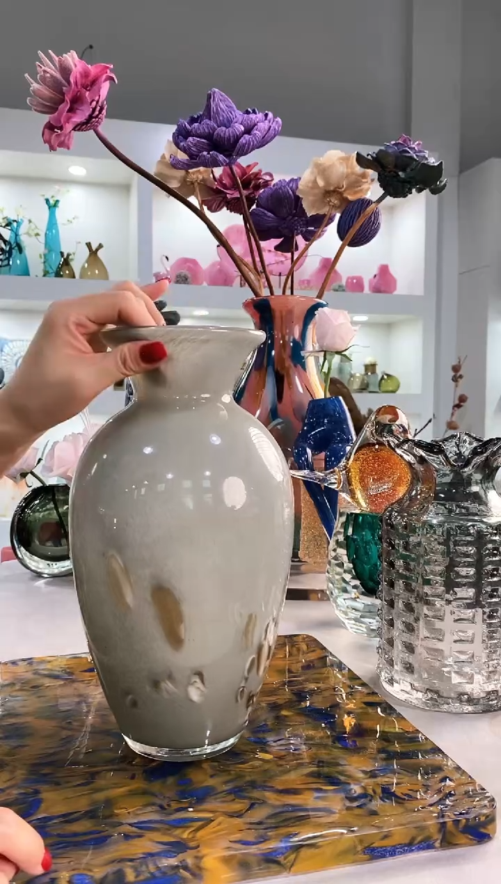 慕忆家手作琉璃花瓶微瑕