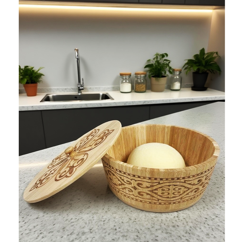 纯竹打造带盖和面盆太香了天然材质耐用和面还是囤放面团都超合适